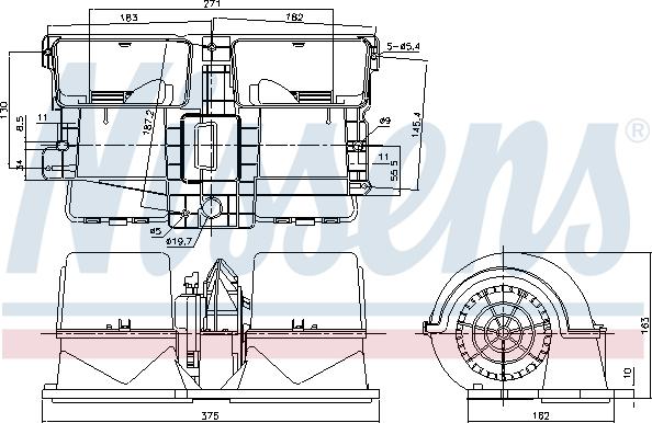 Nissens 87134 - Вентилятор салона parts5.com