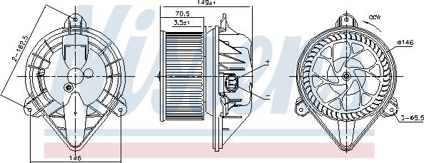 Nissens 87174 - Вентилятор салона parts5.com