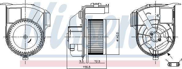 Nissens 87393 - Вентилятор салона parts5.com