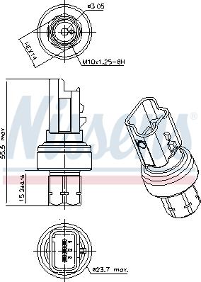 Nissens 301104 - Пневматический выключатель, кондиционер parts5.com