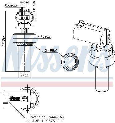 Nissens 207046 - Sensor, temperatura del refrigerante parts5.com