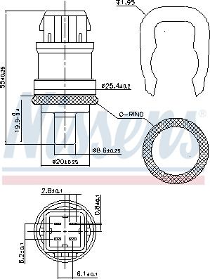 Nissens 207061 - Датчик, температура охлаждающей жидкости parts5.com