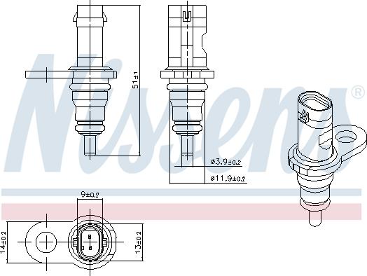 Nissens 207067 - Датчик, температура охлаждающей жидкости parts5.com