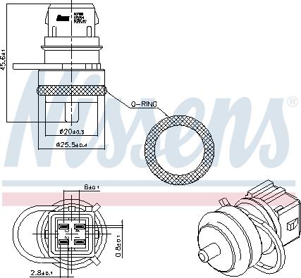 Nissens 207000 - Датчик, температура охлаждающей жидкости parts5.com