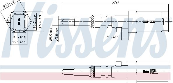 Nissens 207016 - Датчик, температура охлаждающей жидкости parts5.com