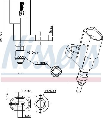 Nissens 207030 - Датчик, температура охлаждающей жидкости parts5.com