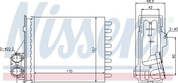 Nissens 76512 - Теплообменник, отопление салона parts5.com