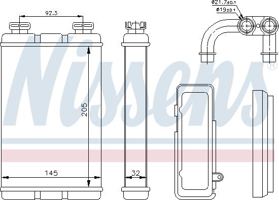 Nissens 70520 - Теплообменник, отопление салона parts5.com