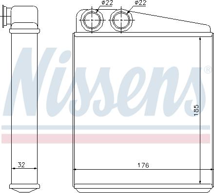 Nissens 70228 - Теплообменник, отопление салона parts5.com