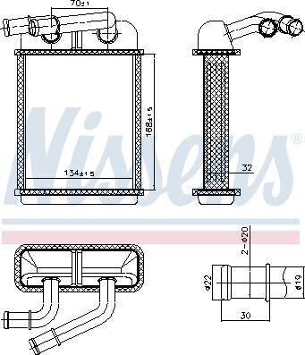 Nissens 707313 - Теплообменник, отопление салона parts5.com