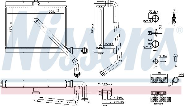 Nissens 707289 - Теплообменник, отопление салона parts5.com