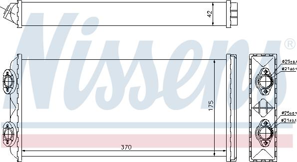 Nissens 71925 - Теплообменник, отопление салона parts5.com