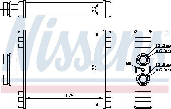 Nissens 73654 - Теплообменник, отопление салона parts5.com