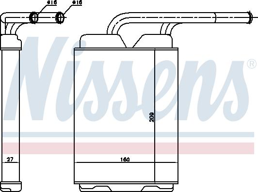 Nissens 73349 - Теплообменник, отопление салона parts5.com