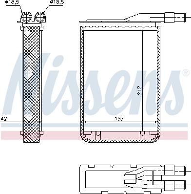 Nissens 733591 - Теплообменник, отопление салона parts5.com