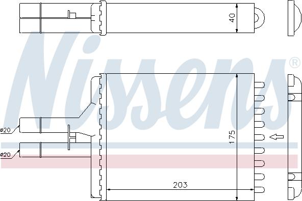 Nissens 72656 - Теплообменник, отопление салона parts5.com