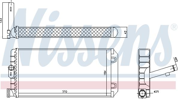 Nissens 72053 - Теплообменник, отопление салона parts5.com