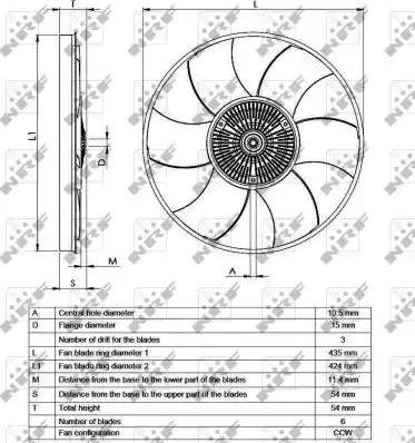 NRF 49539 - Сцепление, вентилятор радиатора parts5.com