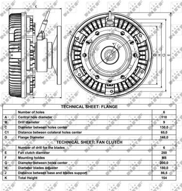 NRF 49003 - Сцепление, вентилятор радиатора parts5.com