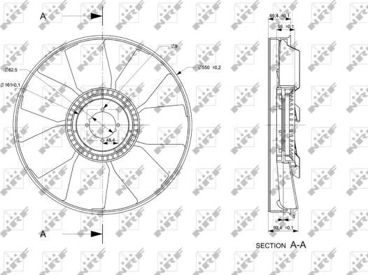 NRF 49849 - Крыльчатка вентилятора, охлаждение двигателя parts5.com