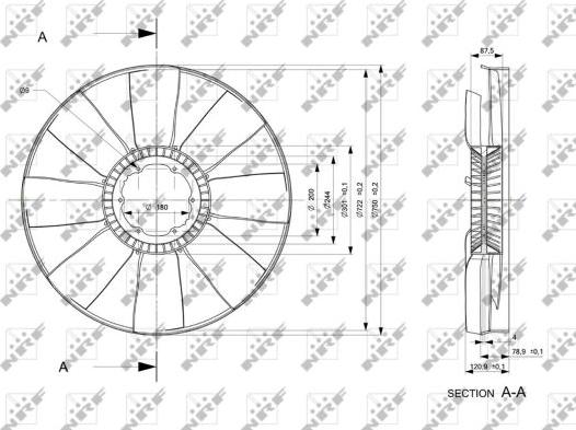 NRF 49802 - Крыльчатка вентилятора, охлаждение двигателя parts5.com