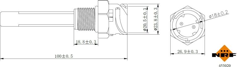 NRF 453020 - Датчик, уровень охлаждающей жидкости parts5.com