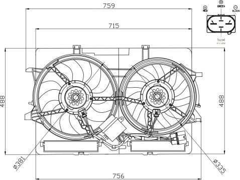 NRF 47938 - Вентилятор, охлаждение двигателя parts5.com