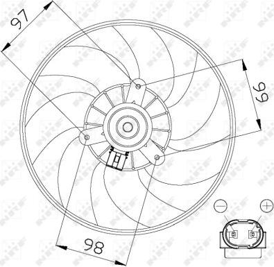 NRF 47557 - Вентилятор, охлаждение двигателя parts5.com