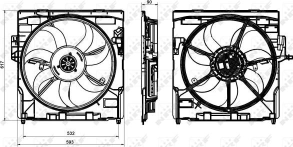 NRF 47864 - Вентилятор, охлаждение двигателя parts5.com