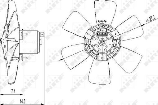 NRF 47390 - Вентилятор, охлаждение двигателя parts5.com