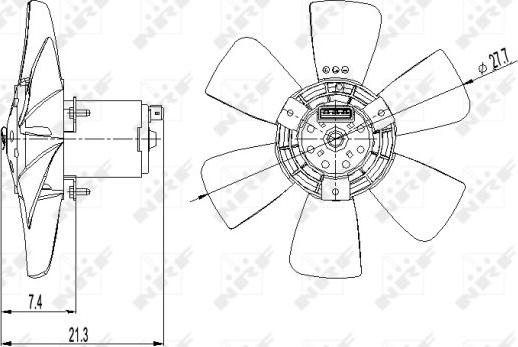 NRF 47391 - Вентилятор, охлаждение двигателя parts5.com