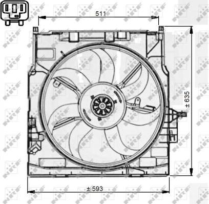 NRF 47733 - Вентилятор, охлаждение двигателя parts5.com