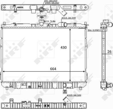 NRF 59046 - Радиатор, охлаждение двигателя parts5.com