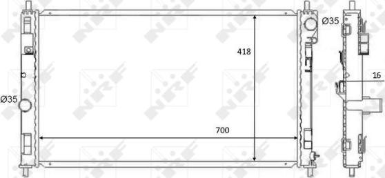 NRF 59089 - Радиатор, охлаждение двигателя parts5.com