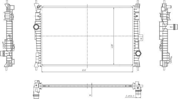 NRF 59302 - Радиатор, охлаждение двигателя parts5.com