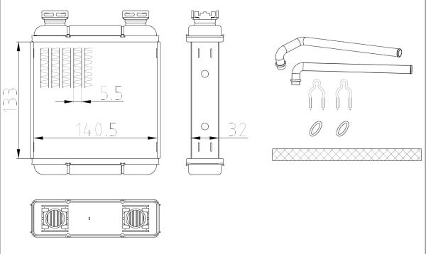 NRF 54411 - Теплообменник, отопление салона parts5.com