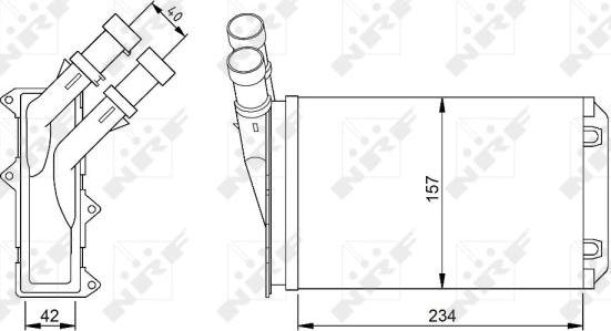 NRF 54308 - Теплообменник, отопление салона parts5.com