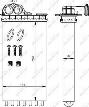 NRF 54332 - Теплообменник, отопление салона parts5.com