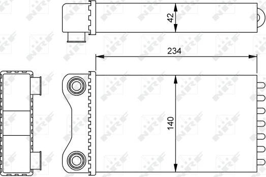 NRF 54252 - Heat Exchanger, interior heating parts5.com