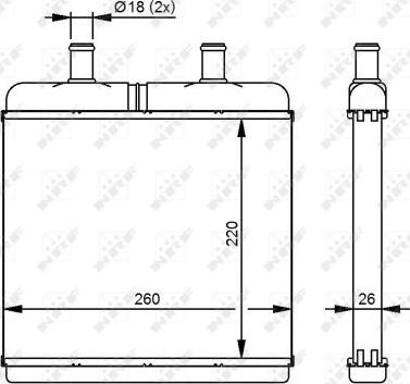 NRF 54214 - Теплообменник, отопление салона parts5.com