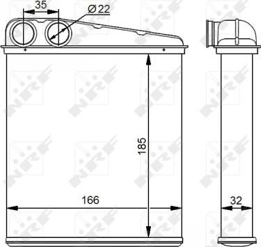 NRF 54276 - Radiador de calefacción parts5.com