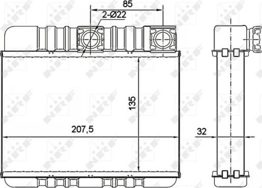 NRF 54277 - Теплообменник, отопление салона parts5.com