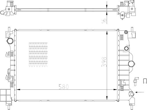 NRF 550003 - Радиатор, охлаждение двигателя parts5.com