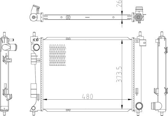 NRF 550033 - Радиатор, охлаждение двигателя parts5.com