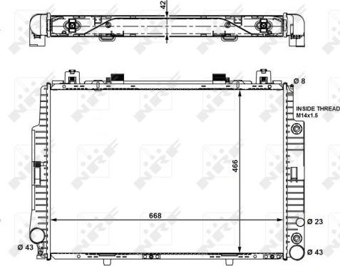 NRF 55320 - Радиатор, охлаждение двигателя parts5.com