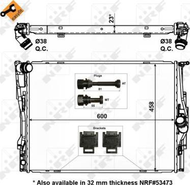 NRF 56129 - Радиатор, охлаждение двигателя parts5.com