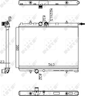 NRF 509524A - Радиатор, охлаждение двигателя parts5.com