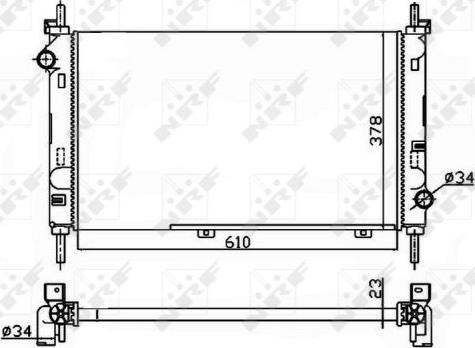 NRF 509528A - Радиатор, охлаждение двигателя parts5.com