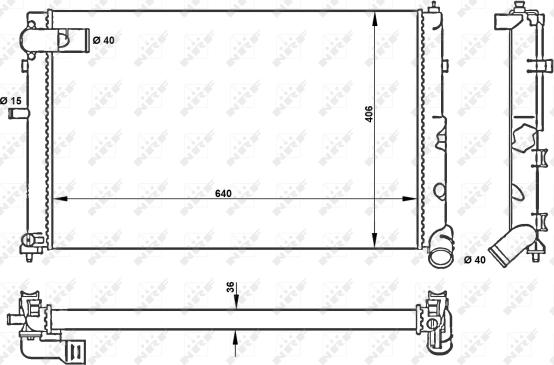 NRF 50418 - Радиатор, охлаждение двигателя parts5.com