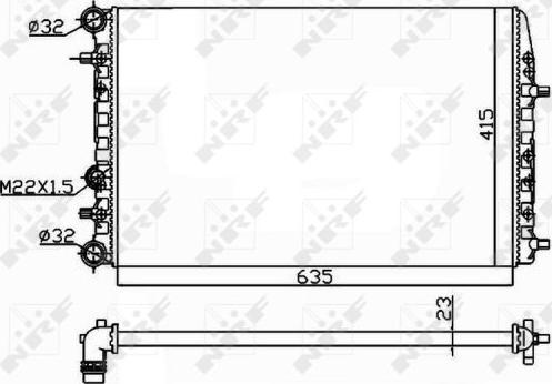 NRF 50542 - Радиатор, охлаждение двигателя parts5.com